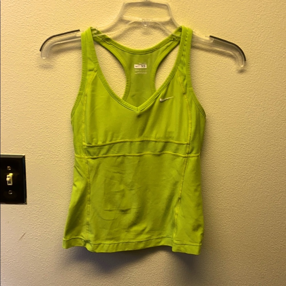 Nike fit dry racer back tank in lime